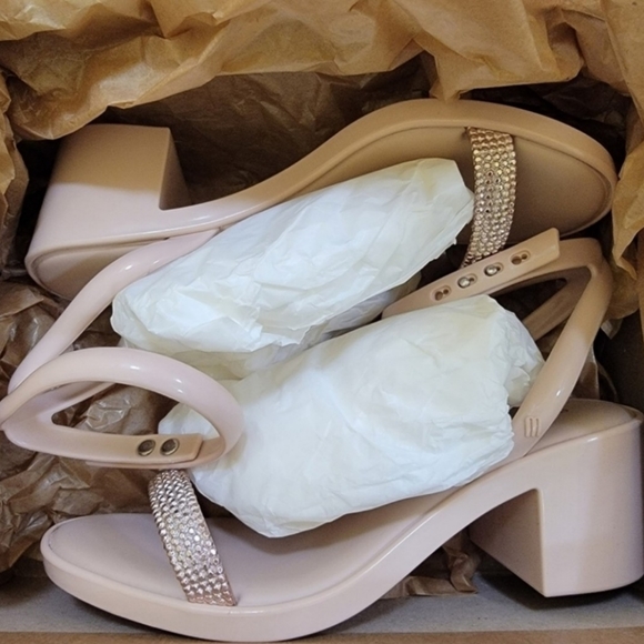 Melissa Shiny Ankle Strap, pink, size US 7 - Picture 5 of 5